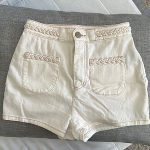 BDG cream shorts